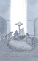 Wanneer we deelnemen en het ene, ontzagwekkende Offer aanbieden, vinden we Golgotha, hier bij het altaar