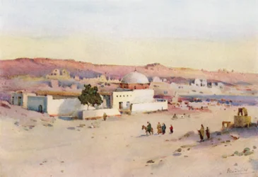 De weg van Assuan naar Shellal