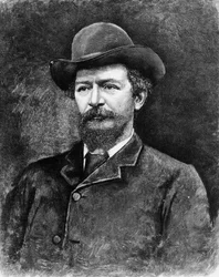 Algernon Charles Swinburne, gegraveerd van een foto
