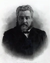 Dominee Charles Haddon Spurgeon, naar een foto van Elliot und Fry