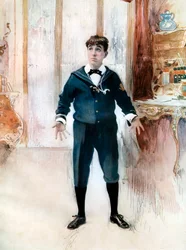 Weedon Grossmith in De Nieuwe Jongen, ca. 1902