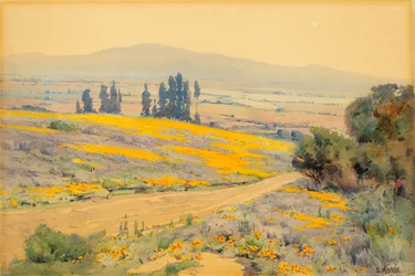 Lente Landschap in Californië, ca. 1920