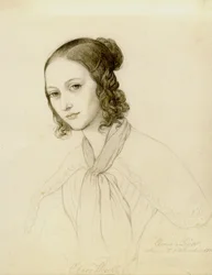 Portret van Clara Wieck-Schumann 1819-1896, 1836