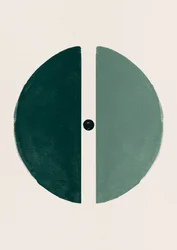 Groene gespleten cirkel