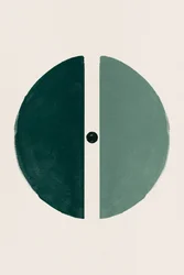 Minimalistisch ontwerp met groene cirkel