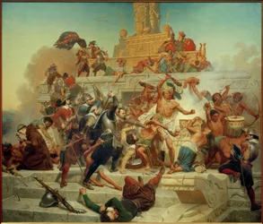 Verovering van de grote Teocalli door Cortés
