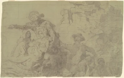 Studie voor "Westwaarts de Loop van het Rijk"