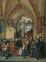 Interieur van de Parochiekerk van Aussee