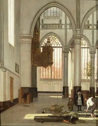 Grafdelvers in het westen van de Oude Kerk, Amsterdam