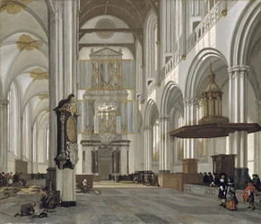 Interieur van de Nieuwe Kerk, Amsterdam, 1657