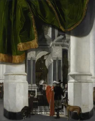 Interieur van de Nieuwe Kerk in Delft met het graf van Willem de Zwijger
