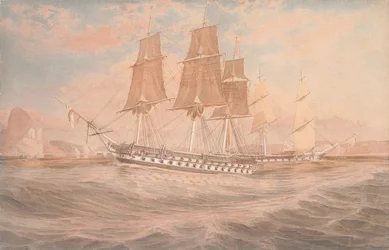 HMS Ganges en Thetis voor de kust van Rio de Janeiro