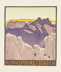 Jungfrau-Bahn, Poster ter Reclame voor de Jungfrau Bergspoorweg