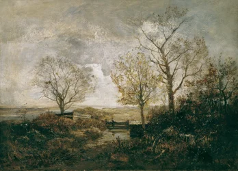 Herfstlandschap aan de rivier