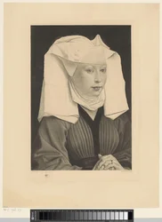 Vrouw met witte kap