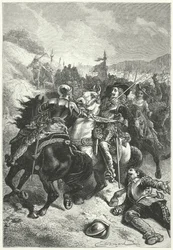 Koning Karel I bij de Slag bij Naseby