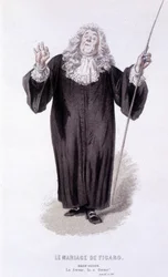 Volledig werk van Beaumarchais (1732-1799) door Edouard Fournier. tekening door Emile Bayard. Ed. Laplace, Sanchez et Cie, Parijs 1876. Dit is Brid