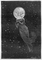 Gravure (door Emile Bayard) van Jules Verne