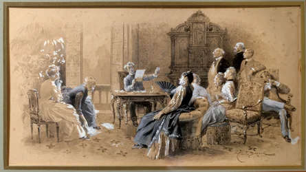 Schrijver Alexandre Dumas Jr. leest zijn werken