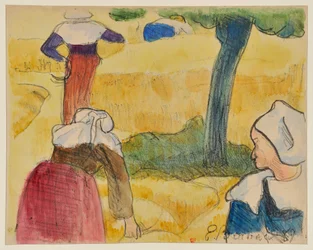 Vrouwen die oogsten - De aanbidding der herders - De maaier [proefdruk A]