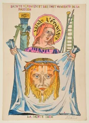 De heilige Veronica en de werktuigen van de Passie: Het Heilige Aangezicht