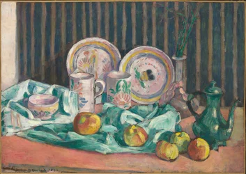 Stilleven met appels en fruitschalen, ca. 1906