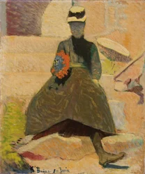 Vrouw in Saint-Briac, 1886