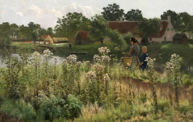 De Leie bij Astene, ca. 1885
