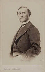 Portret van de pianist en componist Jean-Henri Ravina 1818-1906