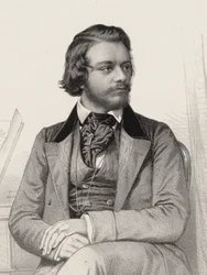 Portret van de pianist en componist Theodor Leschetizky 1830-1915, ca. 1860