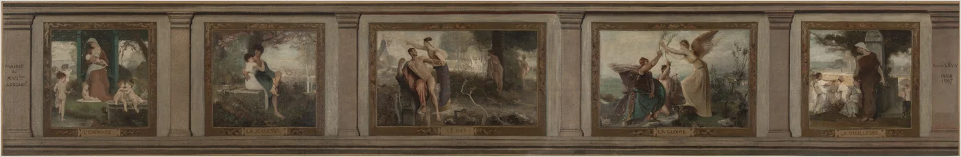 Schets voor het stadhuis in het 16e arrondissement van Parijs (salon en hémicycle): L