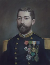 Portret van Emile Commandant Duboc (1852 - 1935), held van de verovering van Tonkin