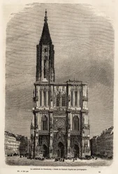 De gevel van de kathedraal van Straatsburg. Illustratie van Victor Duruy