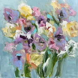Levendige abstracte bloemen