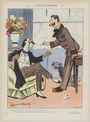 De nieuwe spelling. Illustratie voor Le Rire