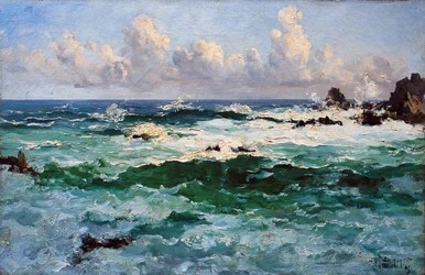 Ouessant, Opkomende zee tussen de semafoor en de trompet