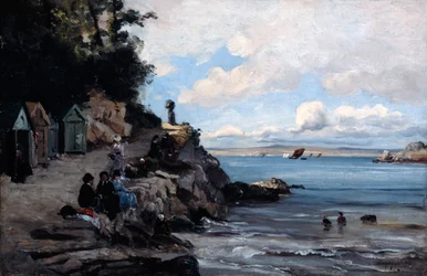 Zaterdag op het vrouwenbadstrand, 1876