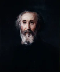 Zelfportret van de kunstenaar Emmanuel Lansyer, 19e eeuw