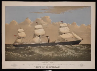 Inman Line, De stoomboot City of Montreal van de Liverpool, New York & Philadelphia Steam Ship Company