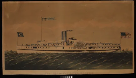 New York en New Haven stoomschepen Continental
