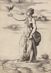 Proserpina verandert Aesculapius in een uil, 1548