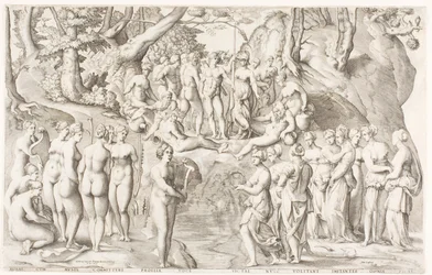 Het Geschil tussen de Muzen en de Dochters van Pierios op Parnassus