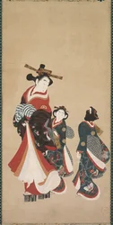 Courtisane en bedienden, ca. 1748-1751