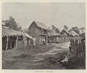 Een bosdorp in Madagaskar
