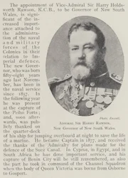Admiraal Sir Harry Rawson, nieuwe gouverneur van New South Wales