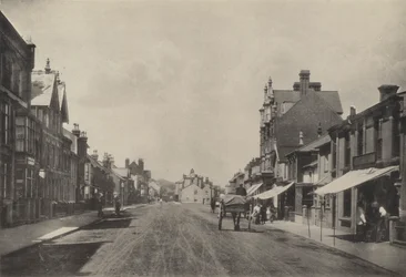 Aldeburgh, Hoofdstraat (zwart-wit foto)
