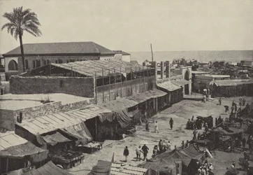 Bazaar van Joppa, de stad van Simon de leerlooier