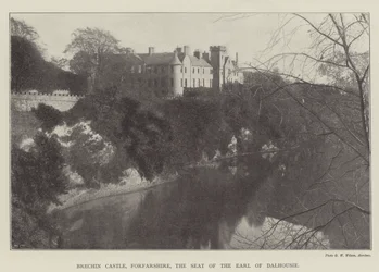 Brechin Kasteel, Forfarshire, de Residentie van de Graaf van Dalhousie