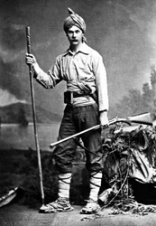 Britse jager in India, ca. 1870s