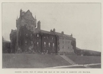 Brodick Castle, Isle of Arran, de zetel van de hertog van Hamilton en Brandon